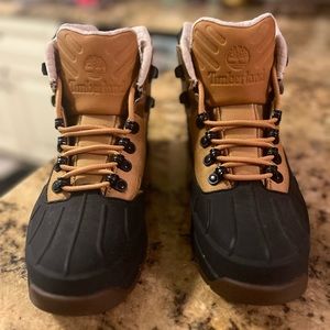 Timberland Men's Euro Hiker Shell-Toe Boots Wheat Jacquard Size 10.5